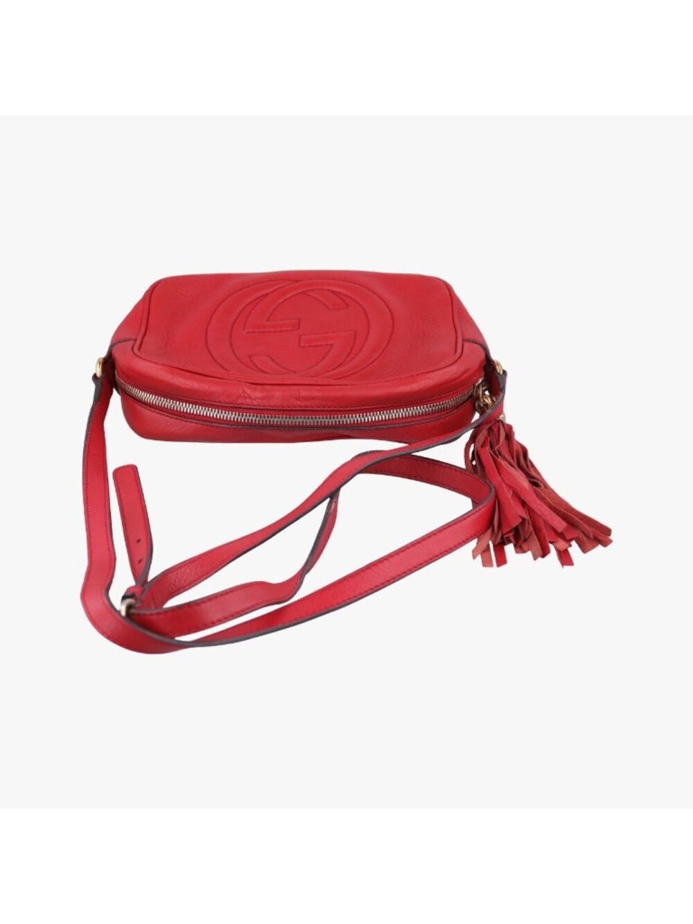 Gucci Soho Red Leather Shoulder - Picture 8 of 15